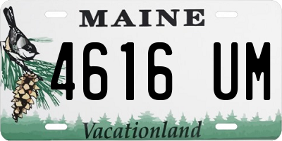 ME license plate 4616UM
