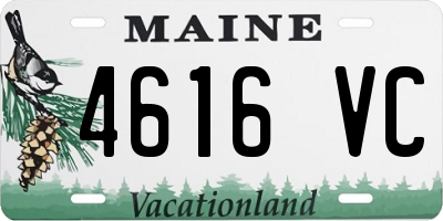ME license plate 4616VC