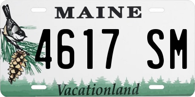 ME license plate 4617SM