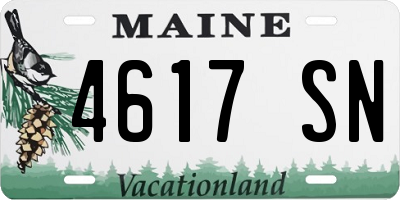 ME license plate 4617SN