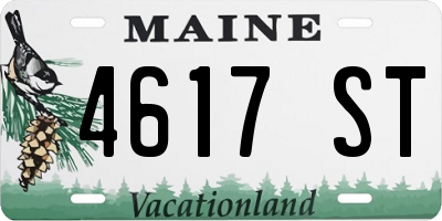 ME license plate 4617ST