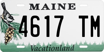 ME license plate 4617TM