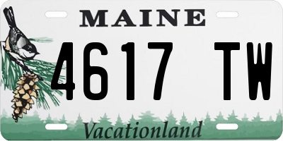 ME license plate 4617TW