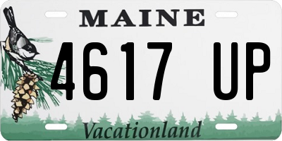 ME license plate 4617UP