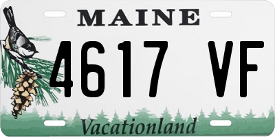 ME license plate 4617VF