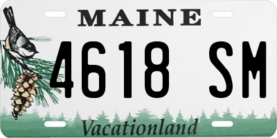 ME license plate 4618SM