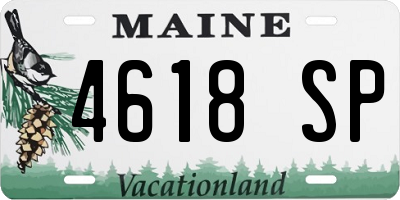 ME license plate 4618SP