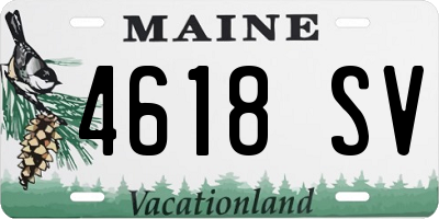 ME license plate 4618SV