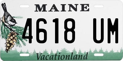 ME license plate 4618UM