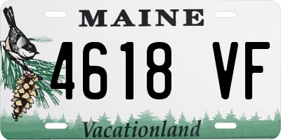 ME license plate 4618VF