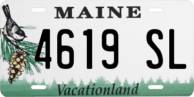 ME license plate 4619SL
