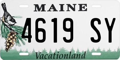 ME license plate 4619SY