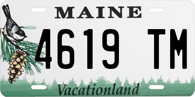 ME license plate 4619TM