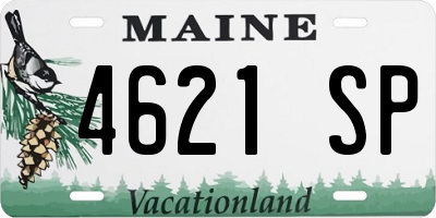 ME license plate 4621SP