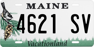 ME license plate 4621SV