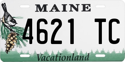 ME license plate 4621TC