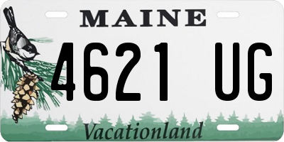 ME license plate 4621UG