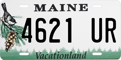 ME license plate 4621UR