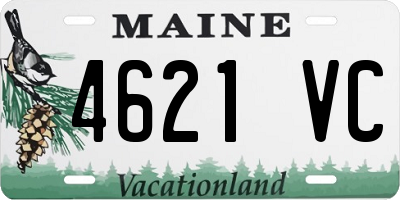 ME license plate 4621VC