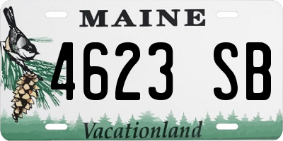 ME license plate 4623SB