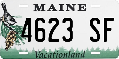 ME license plate 4623SF