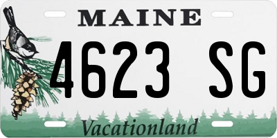 ME license plate 4623SG