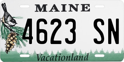 ME license plate 4623SN