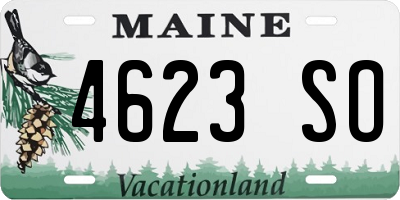 ME license plate 4623SO