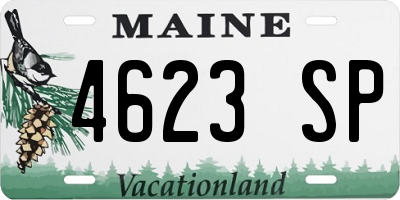 ME license plate 4623SP