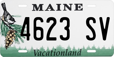 ME license plate 4623SV