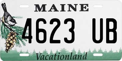ME license plate 4623UB