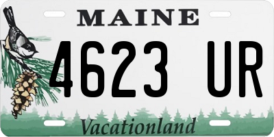 ME license plate 4623UR