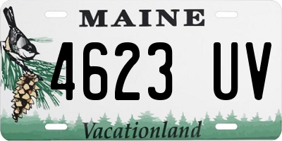 ME license plate 4623UV