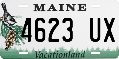 ME license plate 4623UX