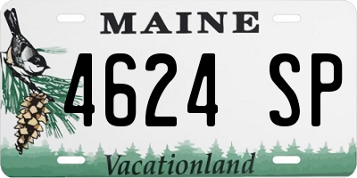 ME license plate 4624SP