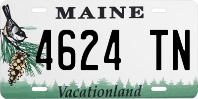 ME license plate 4624TN