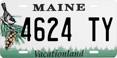 ME license plate 4624TY