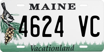 ME license plate 4624VC