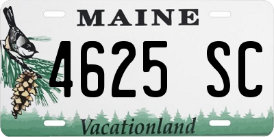 ME license plate 4625SC