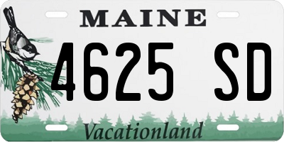 ME license plate 4625SD