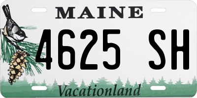ME license plate 4625SH