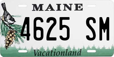 ME license plate 4625SM