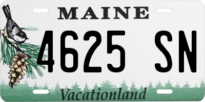 ME license plate 4625SN