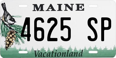 ME license plate 4625SP
