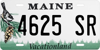 ME license plate 4625SR