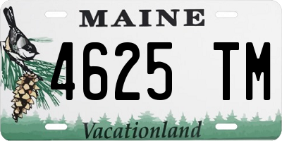 ME license plate 4625TM