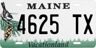 ME license plate 4625TX