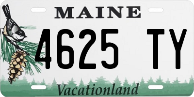 ME license plate 4625TY