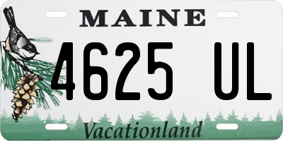 ME license plate 4625UL