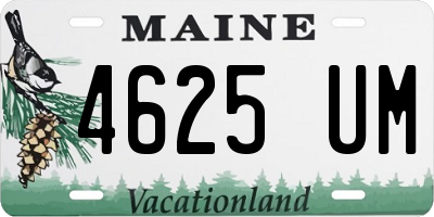 ME license plate 4625UM